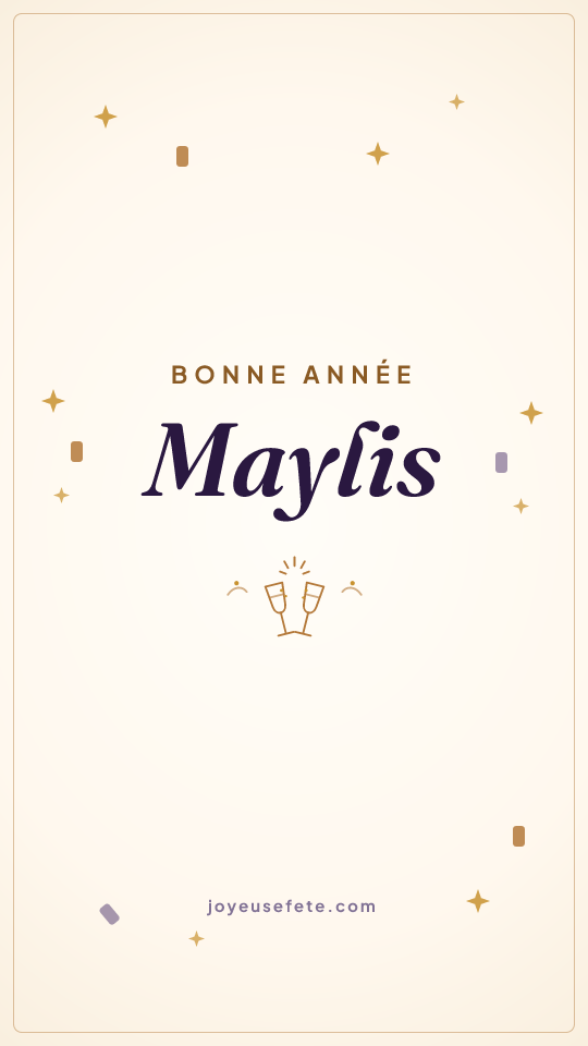 Image « Bonne année Maylis » au format story