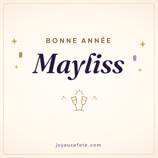 Image carrée « Bonne année Mayliss » pour WhatsApp