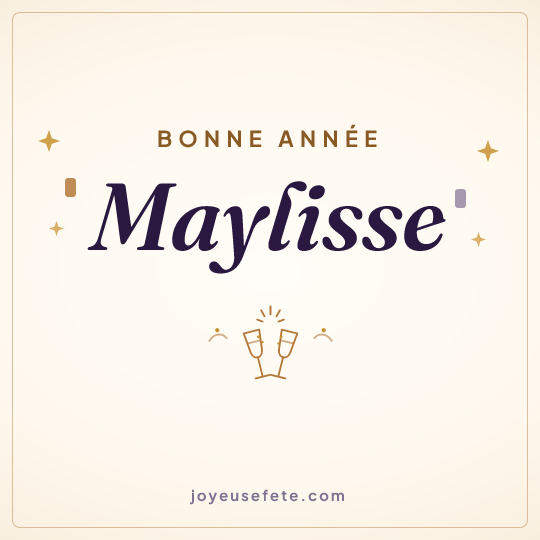 Image carrée « Bonne année Maylisse » pour WhatsApp