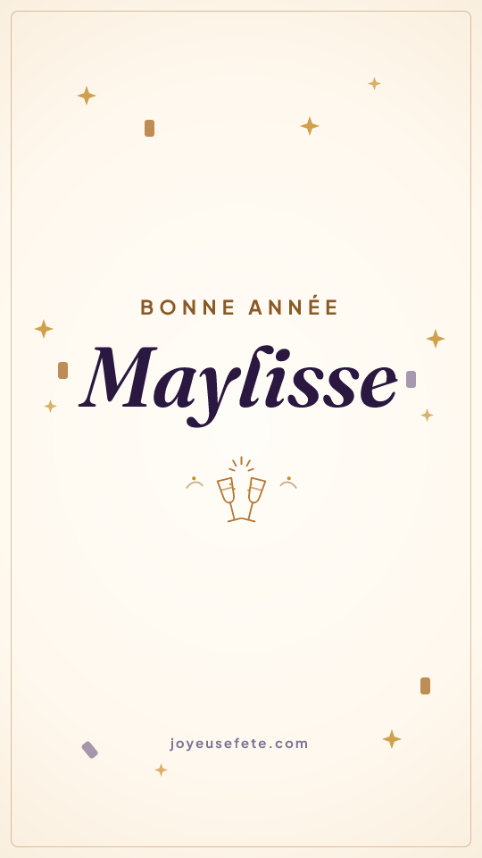 Image « Bonne année Maylisse » au format story