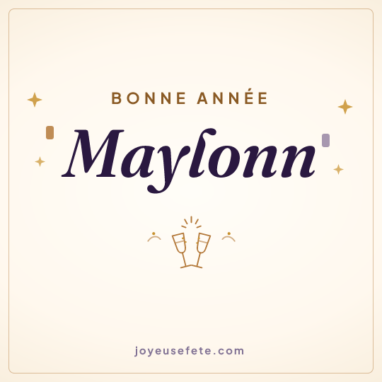 Image carrée « Bonne année Maylonn » pour WhatsApp