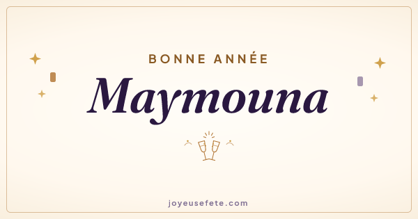 Image « Bonne année Maymouna » au format large
