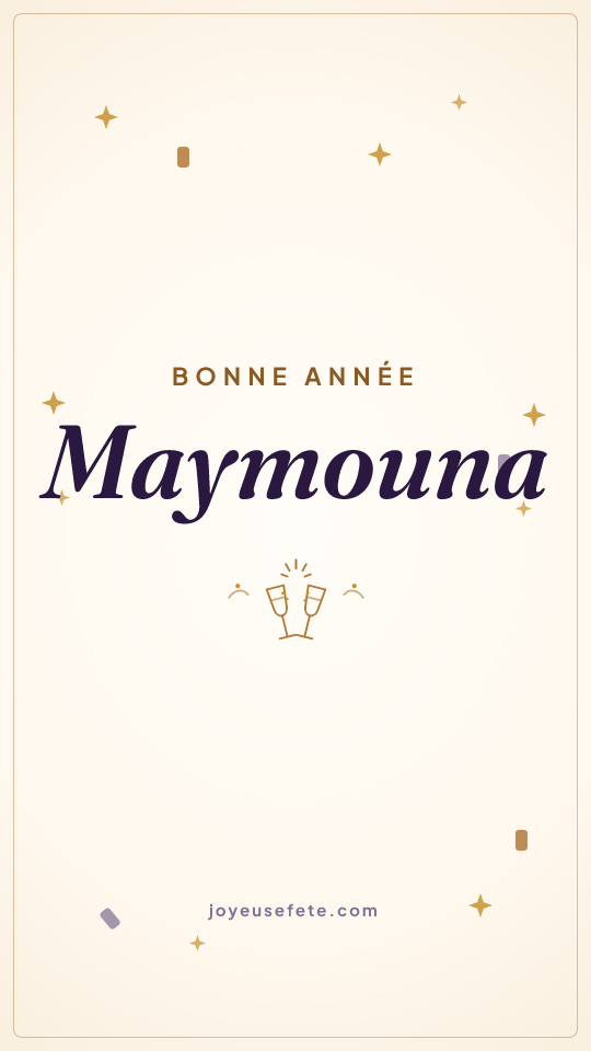 Image « Bonne année Maymouna » au format story