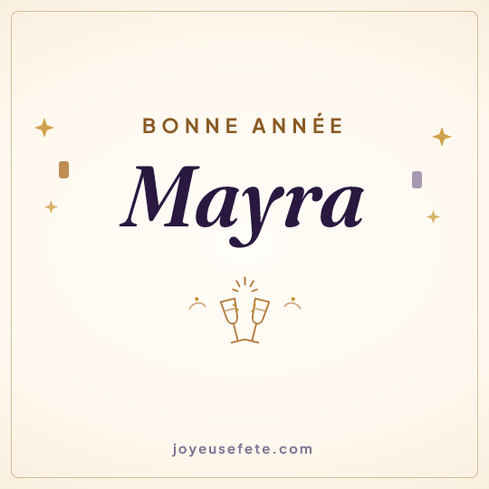 Image carrée « Bonne année Mayra » pour WhatsApp