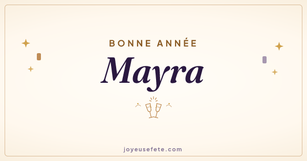 Image « Bonne année Mayra » au format large