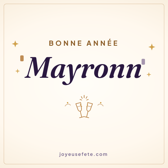 Image carrée « Bonne année Mayronn » pour WhatsApp