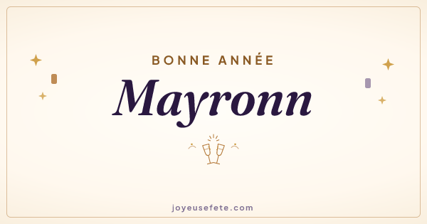 Image « Bonne année Mayronn » au format large