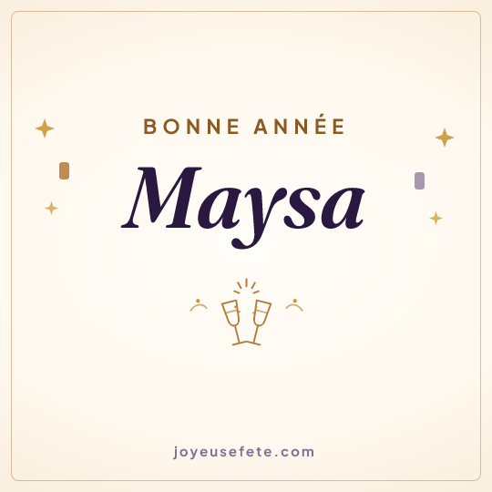 Image carrée « Bonne année Maysa » pour WhatsApp
