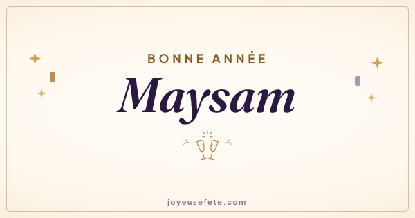 Image « Bonne année Maysam » au format large