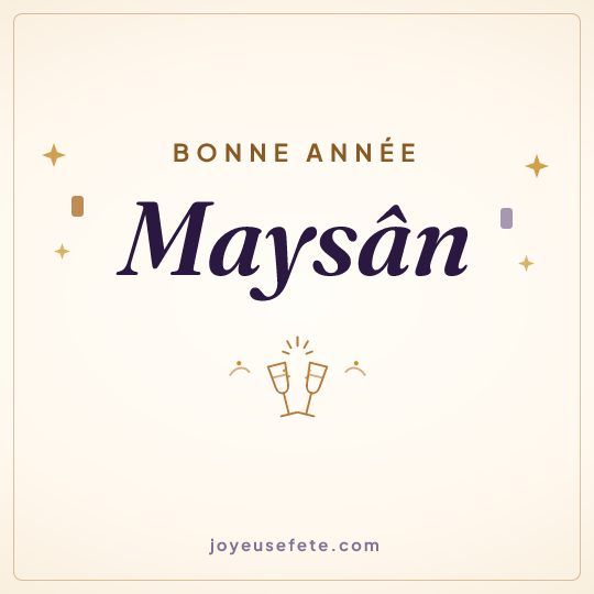 Image carrée « Bonne année Maysân » pour WhatsApp