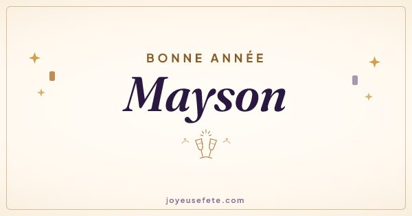 Image « Bonne année Mayson » au format large