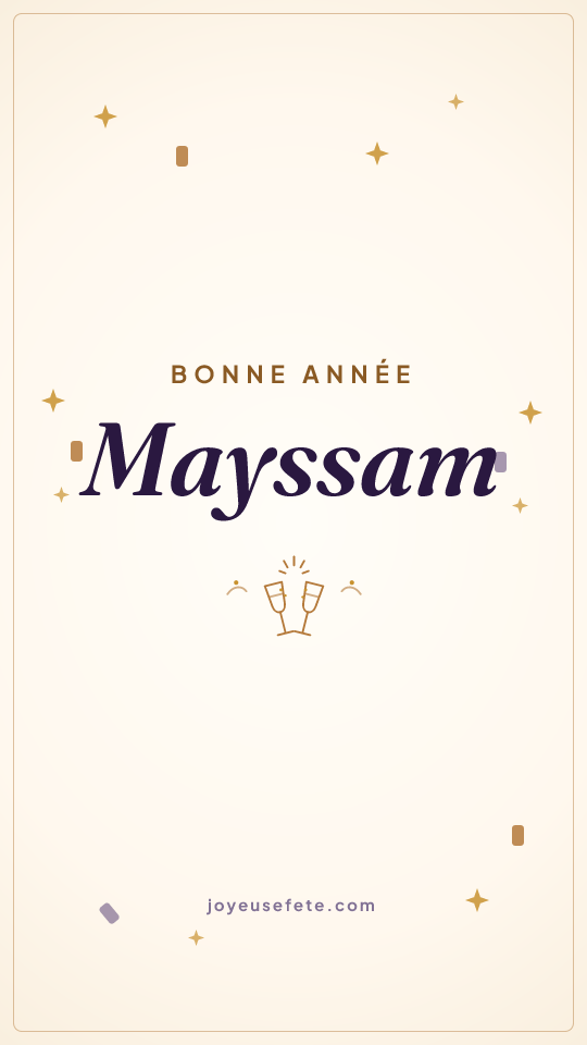 Image « Bonne année Mayssam » au format story