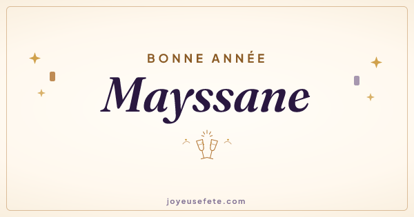 Image « Bonne année Mayssane » au format large