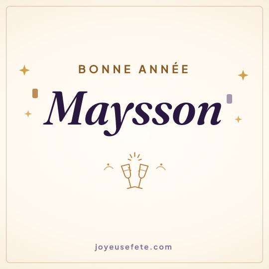Image carrée « Bonne année Maysson » pour WhatsApp