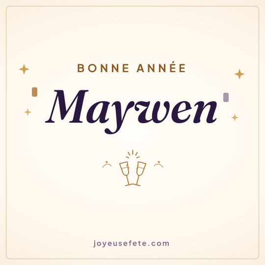 Image carrée « Bonne année Maywen » pour WhatsApp