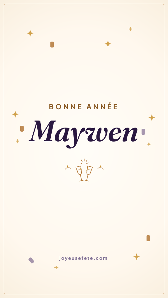 Image « Bonne année Maywen » au format story