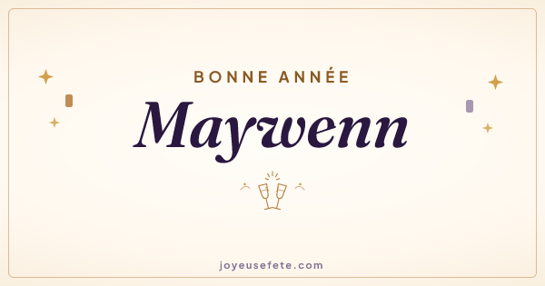 Image « Bonne année Maywenn » au format large