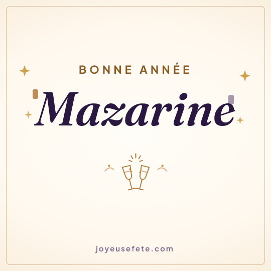 Image carrée « Bonne année Mazarine » pour WhatsApp