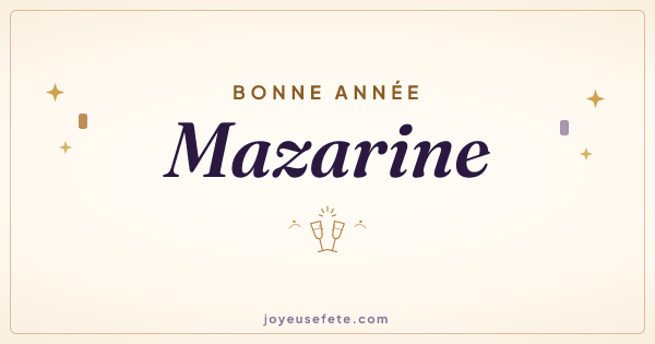 Image « Bonne année Mazarine » au format large