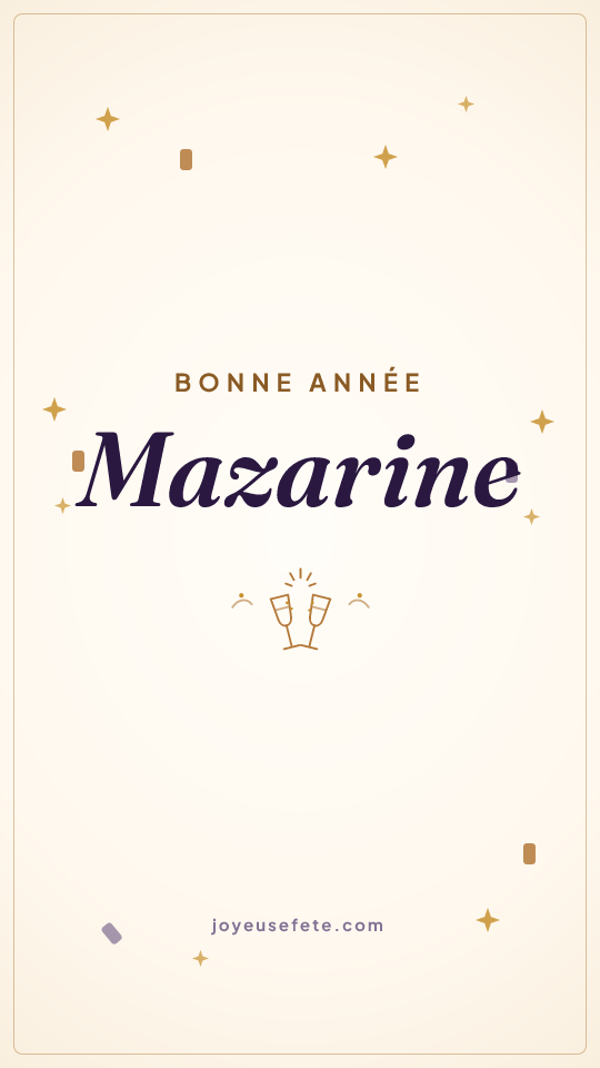 Image « Bonne année Mazarine » au format story