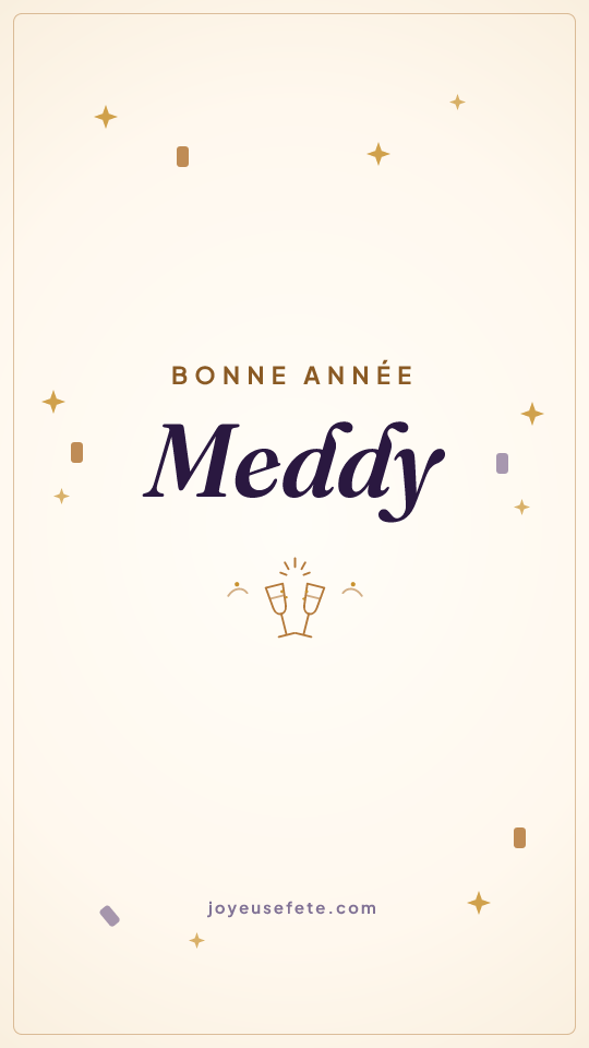 Image « Bonne année Meddy » au format story