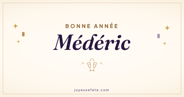 Image « Bonne année Médéric » au format large