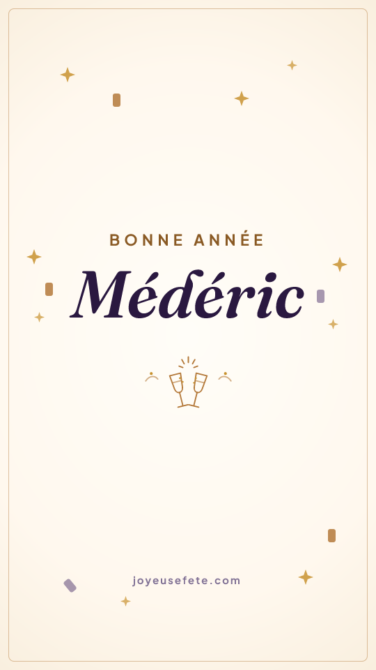 Image « Bonne année Médéric » au format story