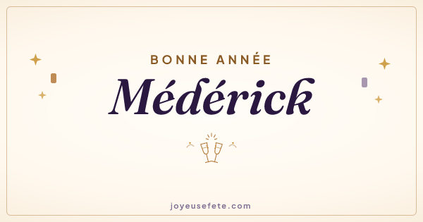 Image « Bonne année Médérick » au format large