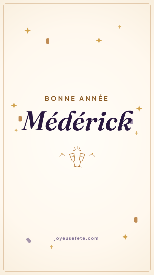 Image « Bonne année Médérick » au format story