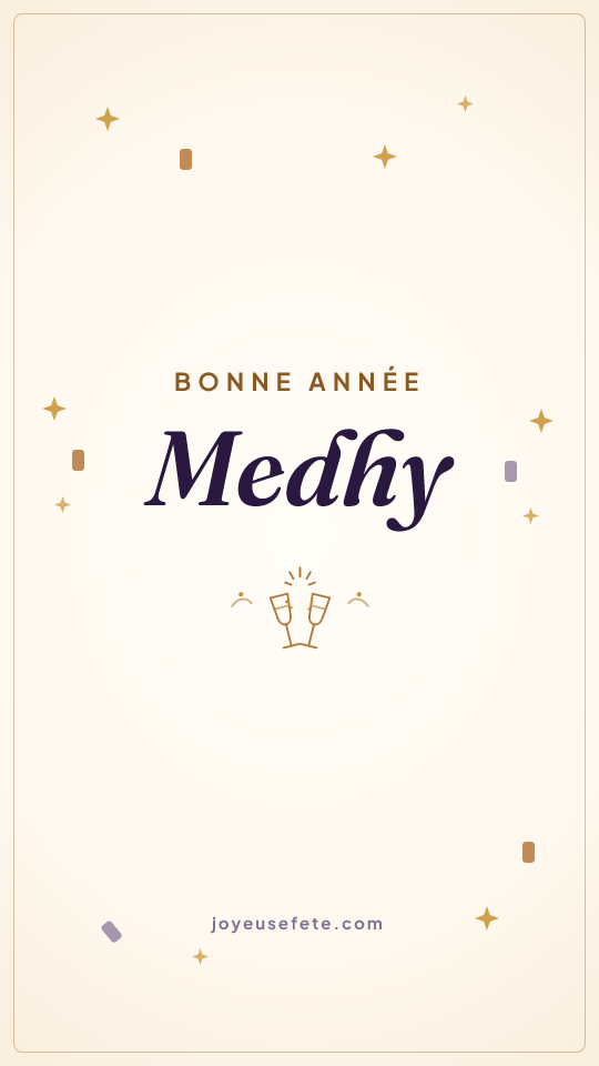 Image « Bonne année Medhy » au format story