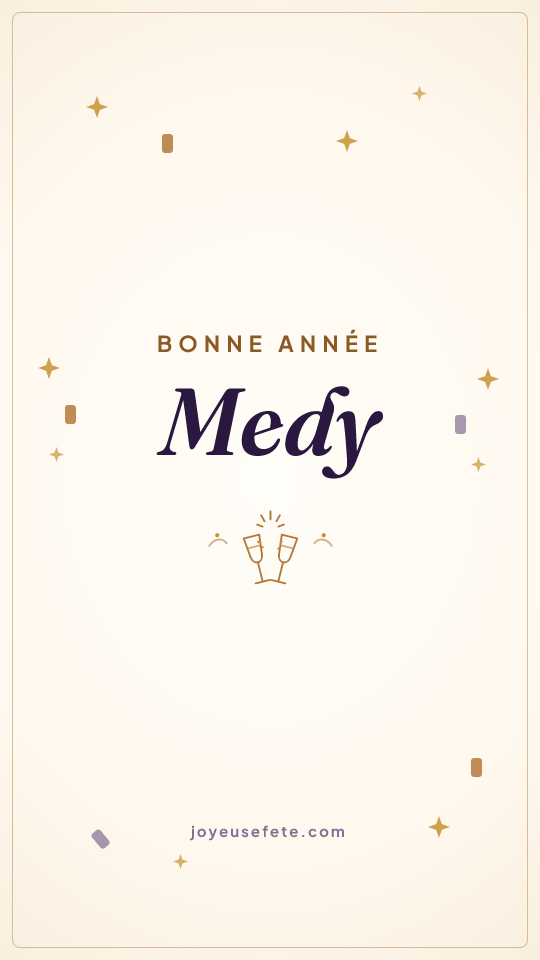 Image « Bonne année Medy » au format story