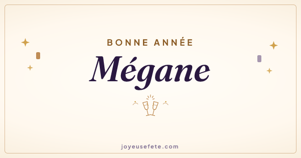 Image « Bonne année Mégane » au format large