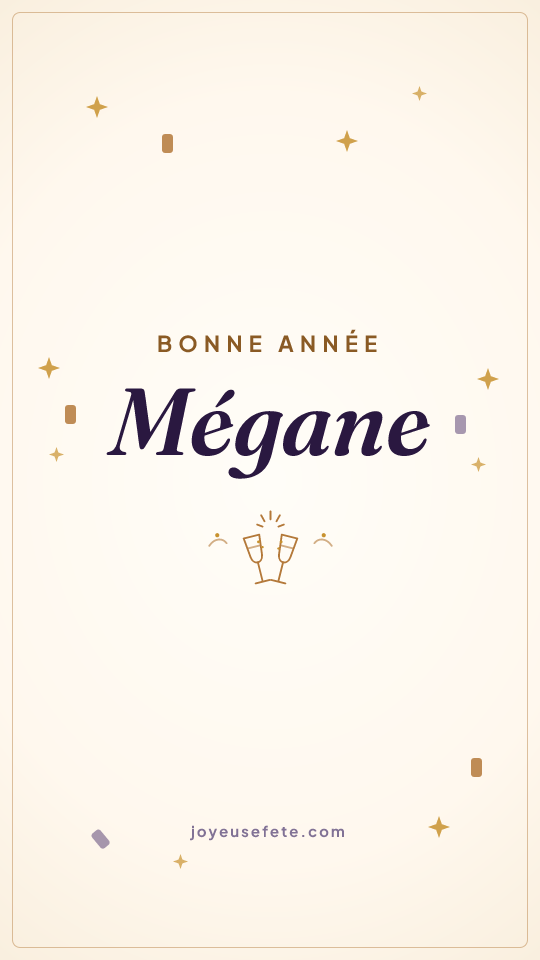 Image « Bonne année Mégane » au format story