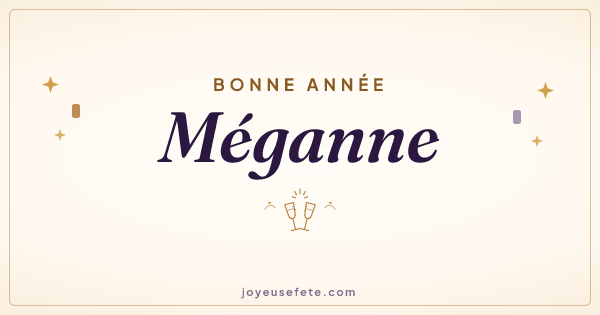 Image « Bonne année Méganne » au format large