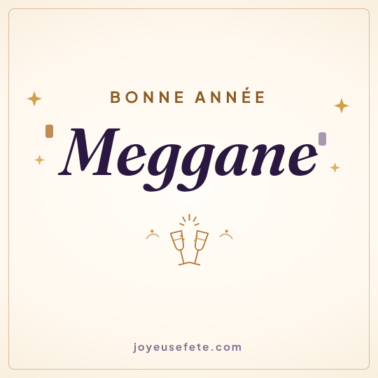 Image carrée « Bonne année Meggane » pour WhatsApp