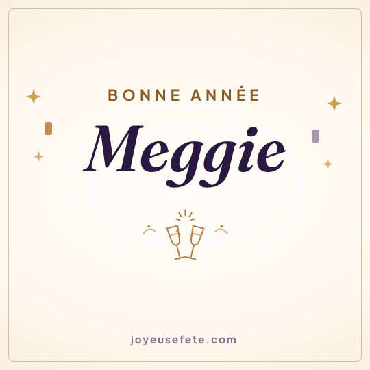Image carrée « Bonne année Meggie » pour WhatsApp