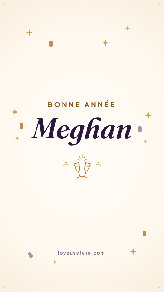 Image « Bonne année Meghan » au format story
