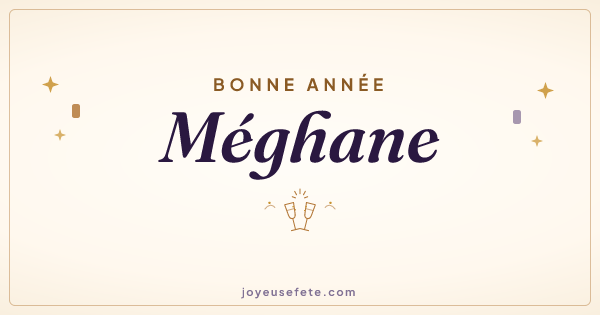 Image « Bonne année Méghane » au format large