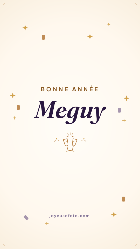 Image « Bonne année Meguy » au format story