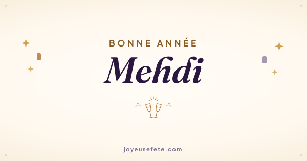 Image « Bonne année Mehdi » au format large
