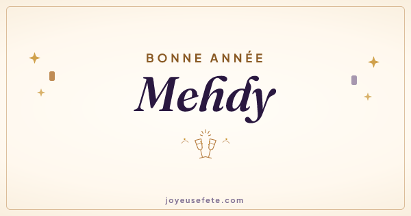 Image « Bonne année Mehdy » au format large