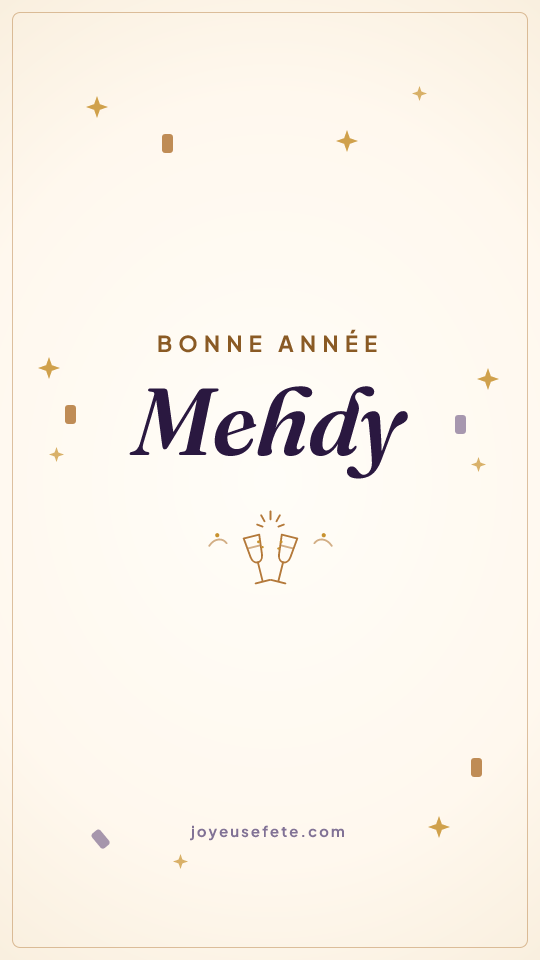 Image « Bonne année Mehdy » au format story
