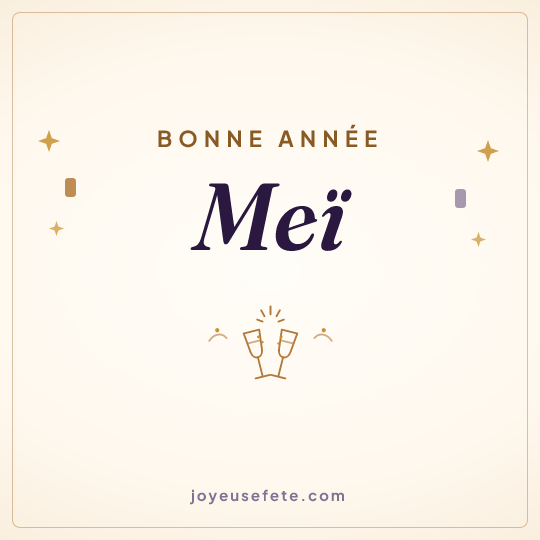 Image carrée « Bonne année Meï » pour WhatsApp