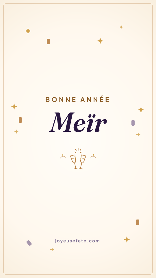 Image « Bonne année Meïr » au format story