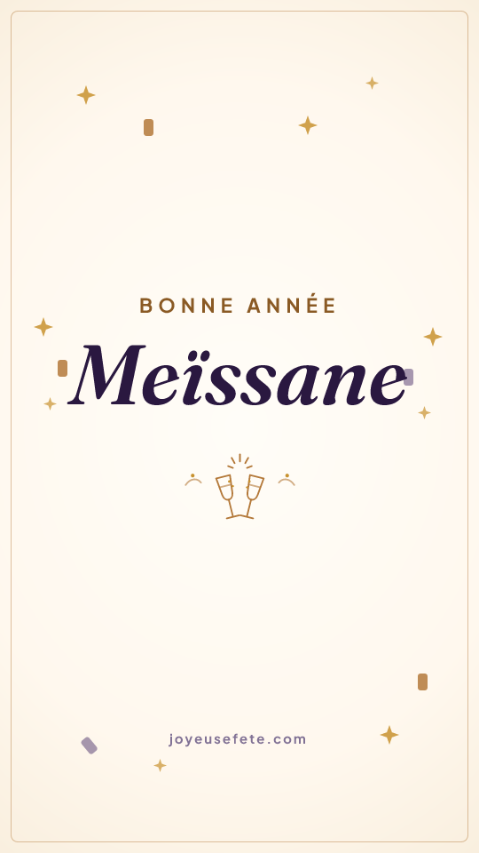 Image « Bonne année Meïssane » au format story