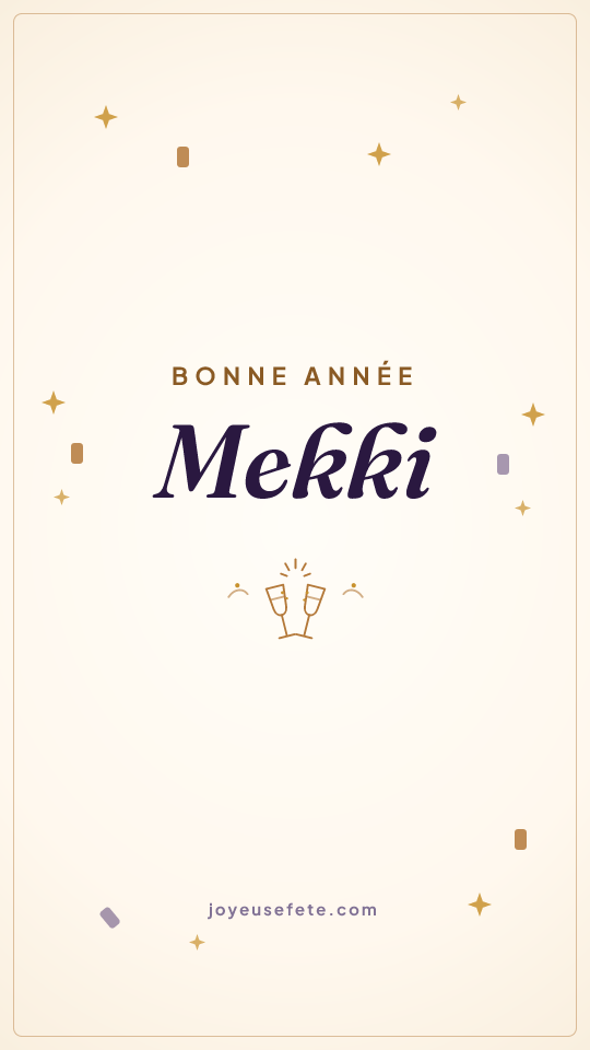 Image « Bonne année Mekki » au format story