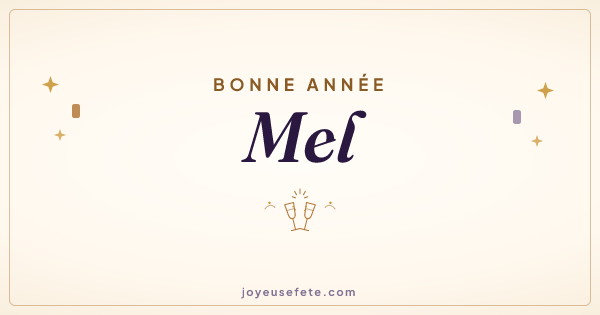 Image « Bonne année Mel » au format large