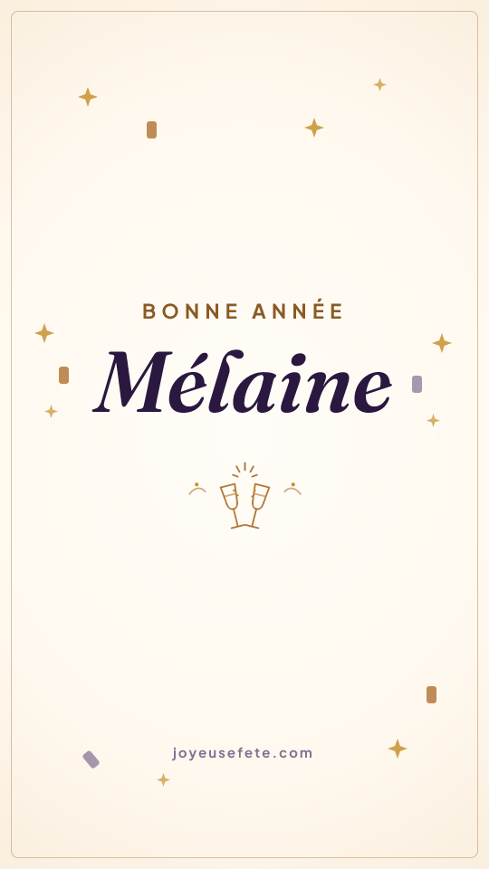 Image « Bonne année Mélaine » au format story