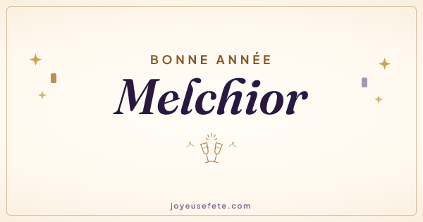Image « Bonne année Melchior » au format large