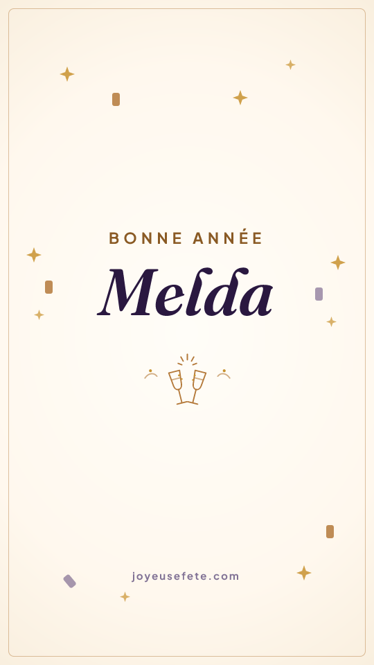 Image « Bonne année Melda » au format story